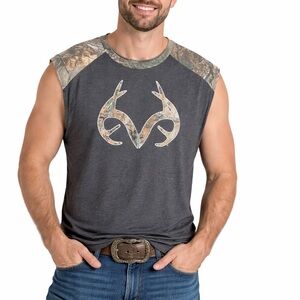 Realtree Men's Gray Camo Tank Top